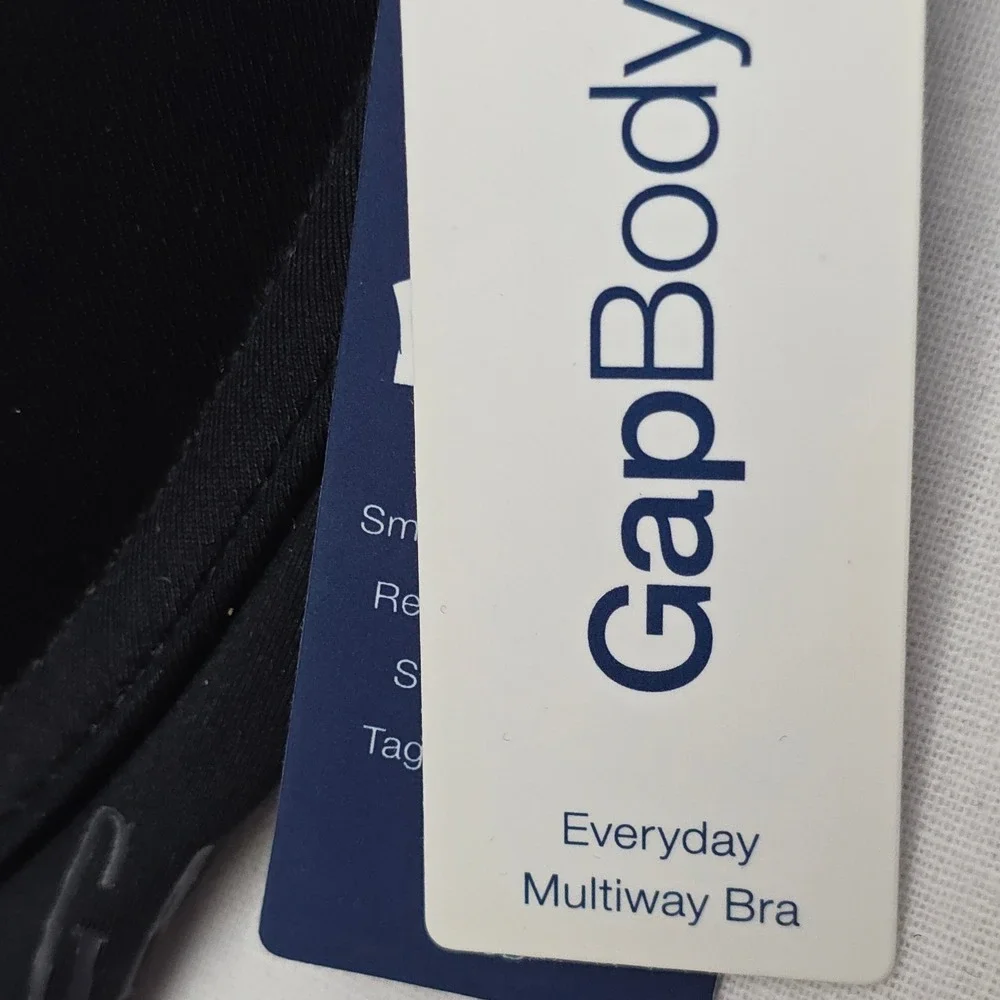 GapBody Women Everyday‎ Multiway T-Shirt Bra Black 38D Convertible Underwire NWT